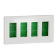 Встановлювальна коробка Schneider Electric NU174418 Unica System+ 4х2 (білий)