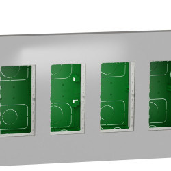 Встановлювальна коробка Schneider Electric NU174430 Unica System+ 4х2 (алюміній)