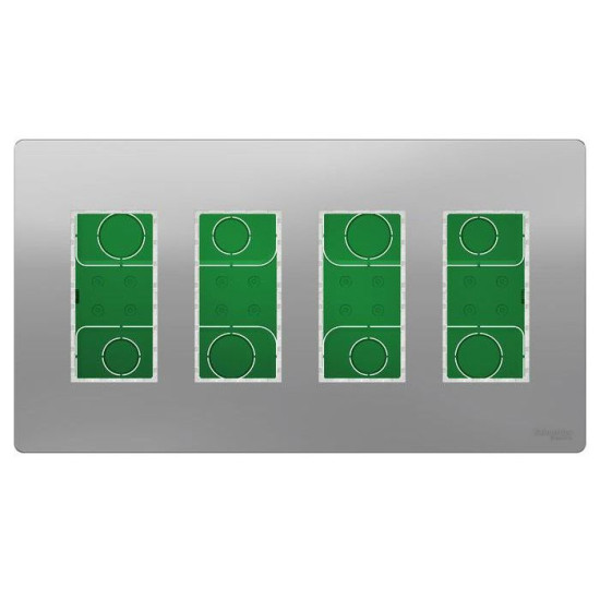Встановлювальна коробка Schneider Electric NU174430 Unica System+ 4х2 (алюміній)