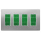 Встановлювальна коробка Schneider Electric NU174430 Unica System+ 4х2 (алюміній)