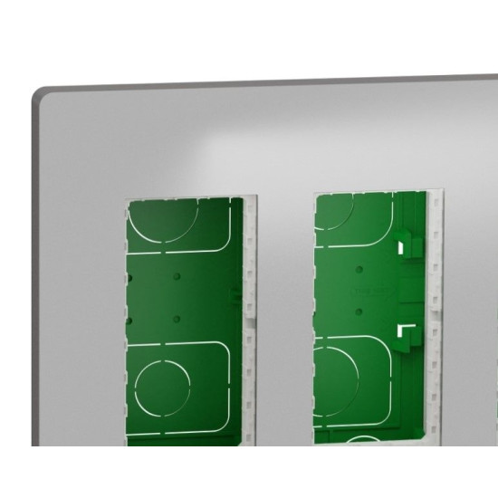 Встановлювальна коробка Schneider Electric NU174430 Unica System+ 4х2 (алюміній)