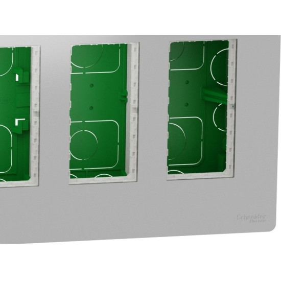 Встановлювальна коробка Schneider Electric NU174430 Unica System+ 4х2 (алюміній)