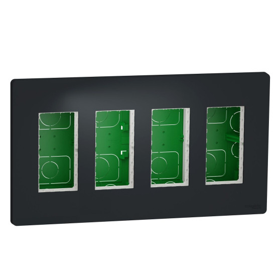 Встановлювальна коробка Schneider Electric NU174454 Unica System+ 4х2 (антрацит)