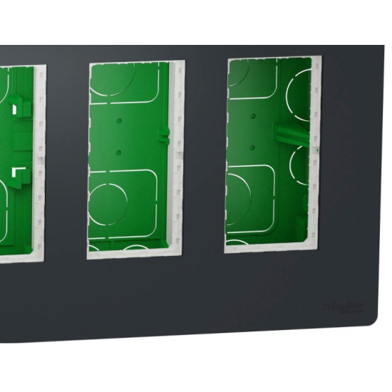 Встановлювальна коробка Schneider Electric NU174454 Unica System+ 4х2 (антрацит)