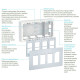 Накладна коробка Schneider Electric NU122430 Unica System+ 2х2 (алюміній)