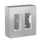 Накладна коробка Schneider Electric NU122430 Unica System+ 2х2 (алюміній)