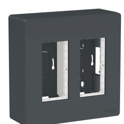 Накладна коробка Schneider Electric NU122454 Unica System+ 2х2 (антрацит)