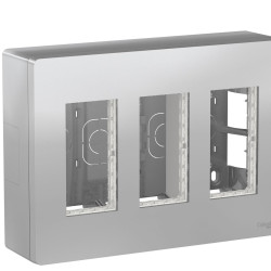 Накладна коробка Schneider Electric NU123430 Unica System+ 3х2 (алюміній)