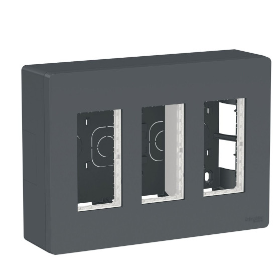 Накладна коробка Schneider Electric NU123454 Unica System+ 3х2 (антрацит)