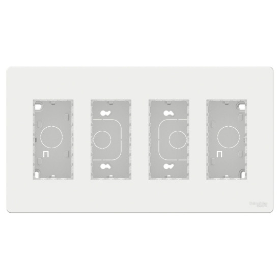 Накладна коробка Schneider Electric NU124418 Unica System+ 4х2 (білий)