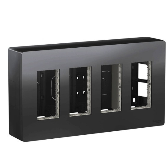 Накладна коробка Schneider Electric NU124454 Unica System+ 4х2 (антрацит)