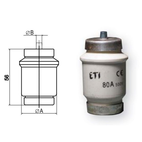 Запобіжник ETI 002314402 D IV gG 100A/500V