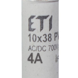 Запобіжник ETI 002625018 CH 10x38 gR-PV 4A 700V (50kA)