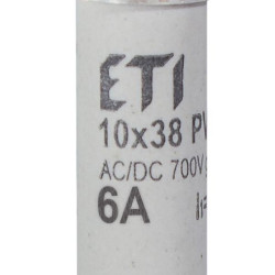 Запобіжник ETI 002625019 CH 10x38 gR-PV 6A 700V (50kA)