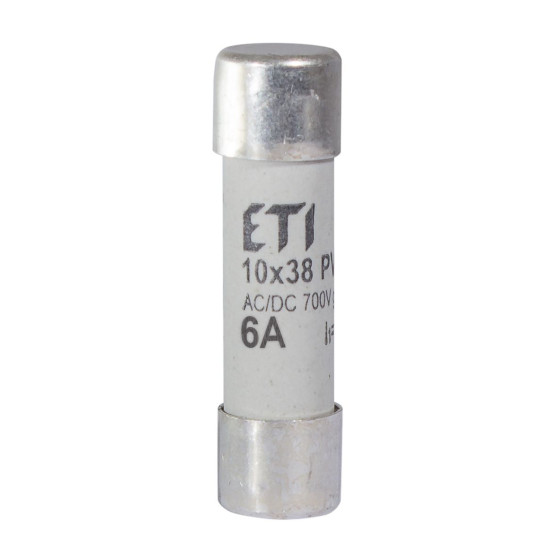 Запобіжник ETI 002625019 CH 10x38 gR-PV 6A 700V (50kA)