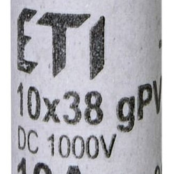 Запобіжник ETI 002625075 CH 10x38 gPV 10A 1000V (30kA)