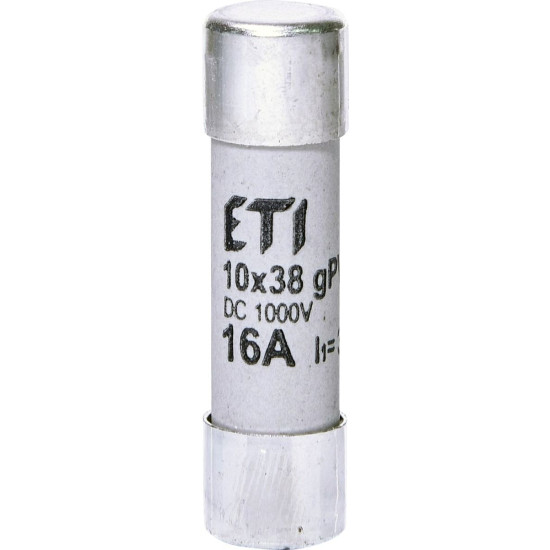 Запобіжник ETI 002625081 CH 10x38 gPV 16A 1000V (30kA)