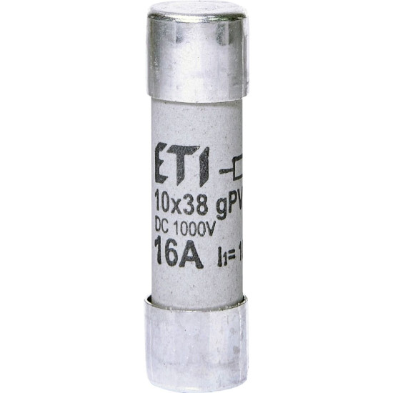 Запобіжник ETI 002625107 CH 10x38 gPV 16A 1000V (10kA) UL