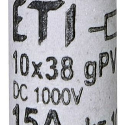 Запобіжник ETI 002625112 CH 10x38 gPV 15A 1000V (10kA) UL
