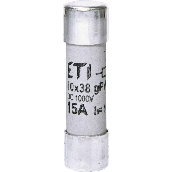 Запобіжник ETI 002625112 CH 10x38 gPV 15A 1000V (10kA) UL