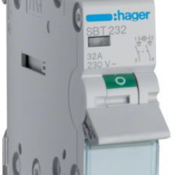 Вимикач навантаження Hager SBT232 2P 32А/230В з індикацією під час увімкнення