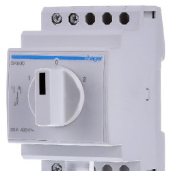 Перемикач Hager SK600 з нульовим положенням 20А/400В