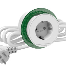 Розетковий блок Schneider Electric INS44000 1x(2К+З) (білий), що вбудовується в стіл.