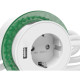 Розетковий блок Schneider Electric INS44004 (2К+З)+USB тип А (білий), що вбудовується в стіл.