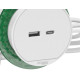 Розетковий блок Schneider Electric INS44008, що вбудовується в стіл, USB тип А+тип С (білий)