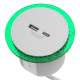 Розетковий блок Schneider Electric INS44008, що вбудовується в стіл, USB тип А+тип С (білий)