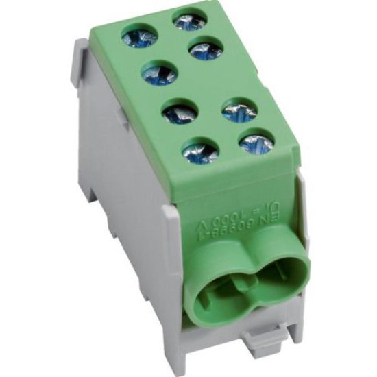 Модульний ввідний клемник Hager KH35E 1P 2x35²/2x25² 63А (зелений)