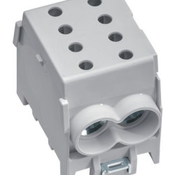 Модульний ввідний клемник Hager KH70G 1P 2x70²/2x50² 160А (сіра)