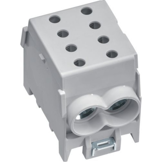 Модульний ввідний клемник Hager KH70G 1P 2x70²/2x50² 160А (сіра)