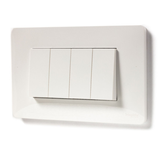 Рамка Schneider Electric NU210418 4М (біла)