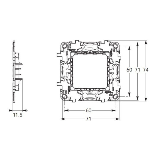 Супорт Schneider Electric NU7002 металевий 2М