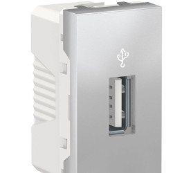 Розетка USB Schneider Electric NU342930 для передачі даних 1М (алюміній)