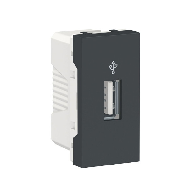 Розетка USB Schneider Electric NU342954 для передачі даних 1М (антрацит)