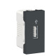 Розетка USB Schneider Electric NU342954 для передачі даних 1М (антрацит)