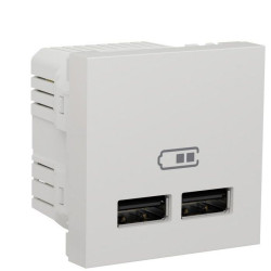 Подвійна USB розетка Schneider Electric NU341818 2.1А 2М (біла)