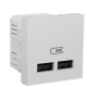 Подвійна USB розетка Schneider Electric NU341818 2.1А 2М (біла)