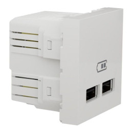 Подвійна USB розетка Schneider Electric NU341818 2.1А 2М (біла)