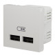 Подвійна USB розетка Schneider Electric NU341818 2.1А 2М (біла)