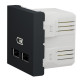 Подвійна USB розетка Schneider Electric NU341854 2.1А 2М (антрацит)
