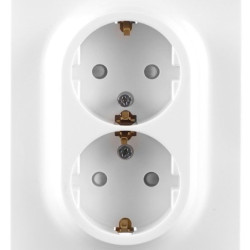 Подвійна розетка Schneider Electric NU206718 (гвинтовий затискач) (алюміній)