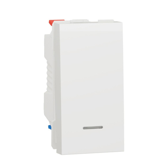Одноклавішний перемикач Schneider Electric NU310318S із нейтраллю 10А 1М (білий)