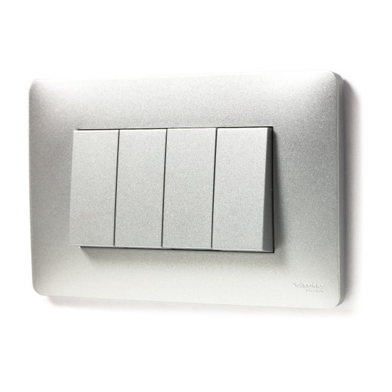 Одноклавішний перемикач Schneider Electric NU310330 (схема 6) 10А 1М (алюміній)