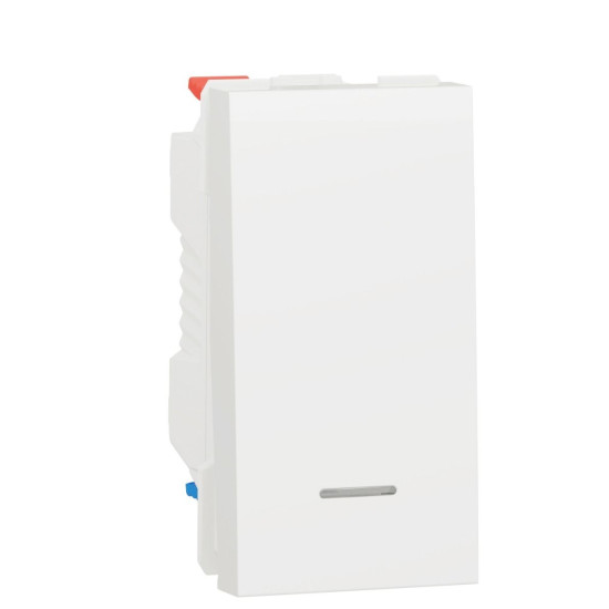 Одноклавішний вимикач Schneider Electric NU310618N з підсвічуванням (схема 1) 10А 1М (білий)