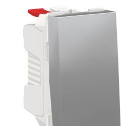 Одноклавішний вимикач Schneider Electric NU310630 (схема 1) 10А 1М (алюміній)