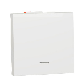 Одноклавішний перемикач Schneider Electric NU320318S із нейтраллю 10А 2М (білий)