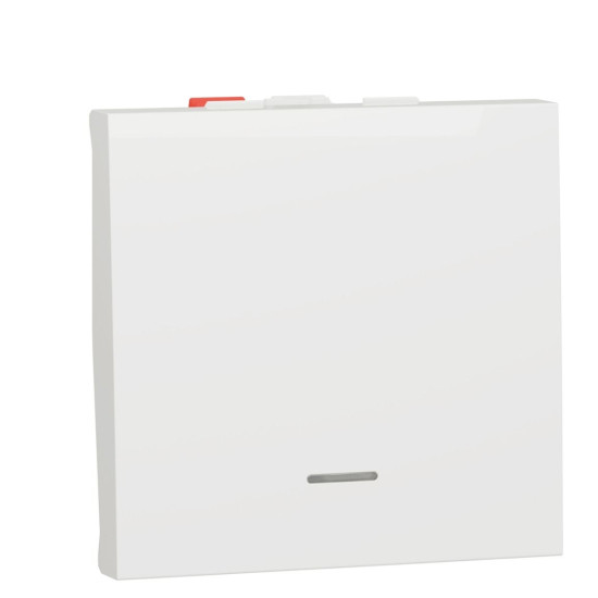 Одноклавішний перемикач Schneider Electric NU320318S із нейтраллю 10А 2М (білий)
